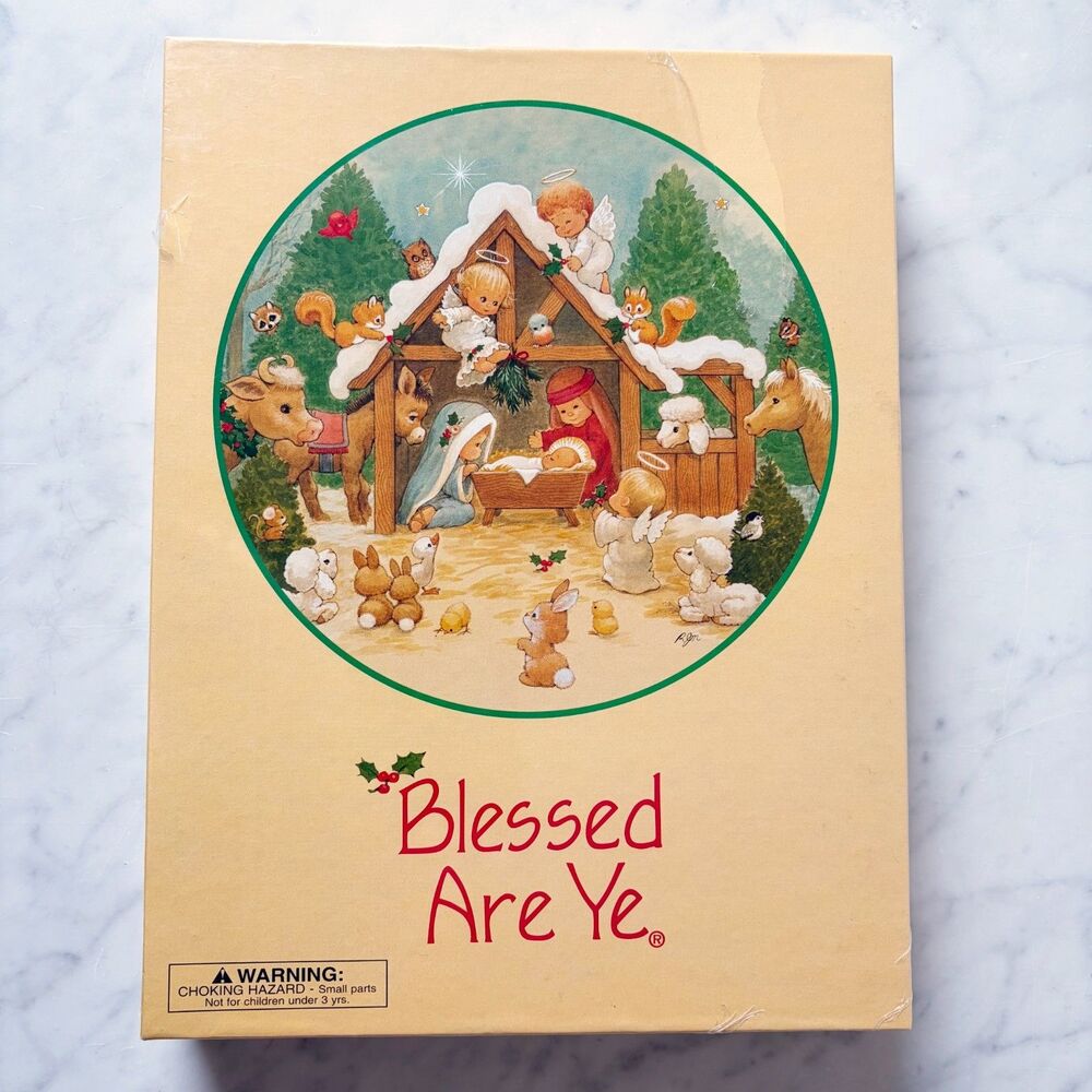 Blessed Are Ye Nativity Christmas Puzzle by Current 500 Pc 20" Round NEW Sealed